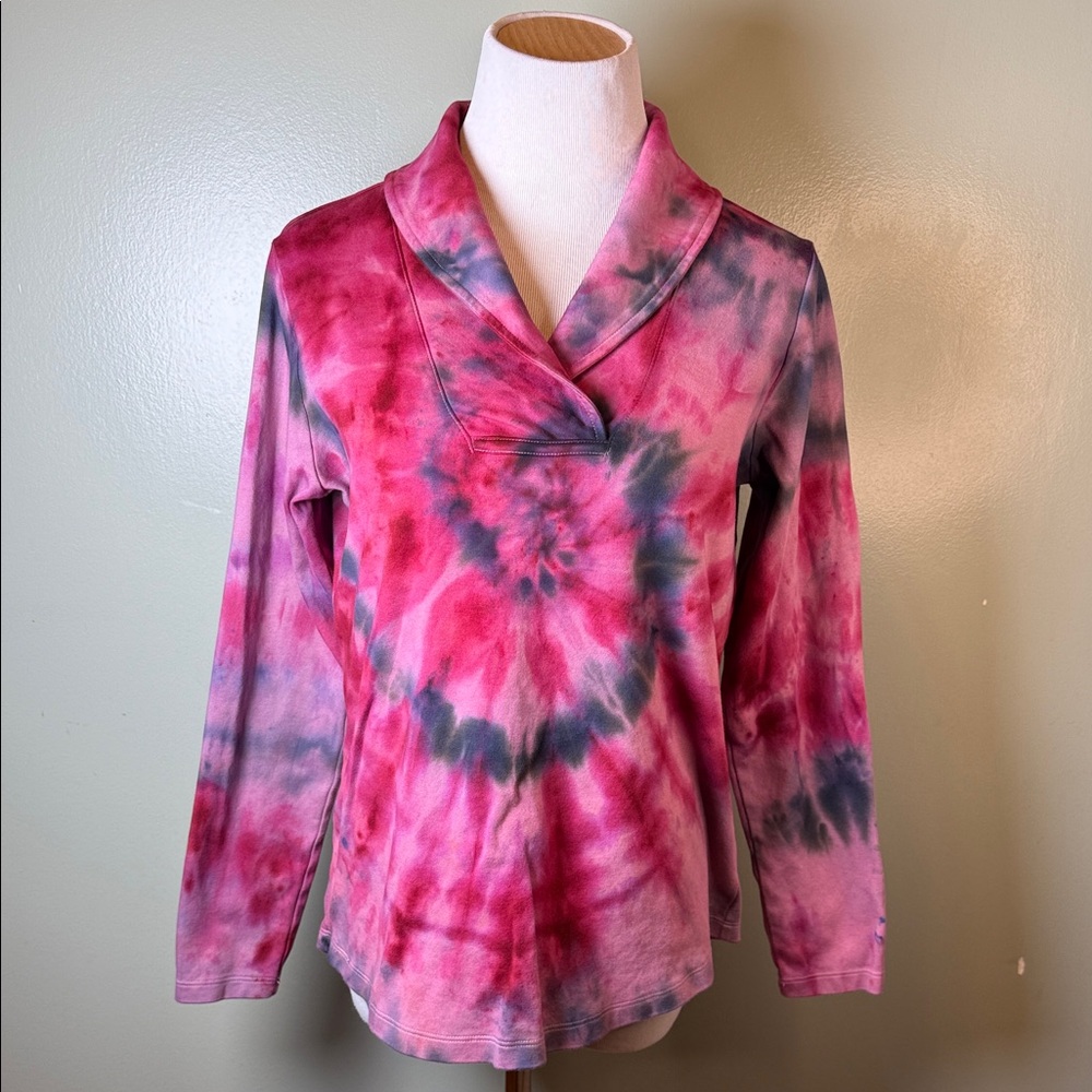 Tie-Dye Pink and Black Women's Top